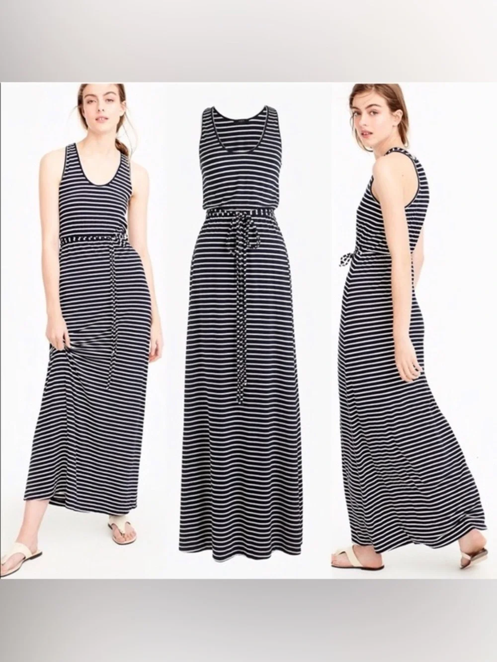 J.Crew Striped Maxi Dress